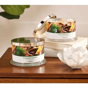 HomeWorx by Slatkin & Co.  Balsam Toddy Candle 18 Ounce 4 Wick New